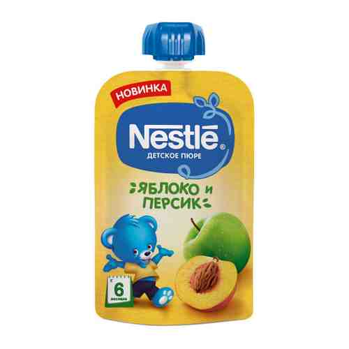 Пюре Nestle яблоко персик без сахара с 6 месяцев 90 г арт. 3403444