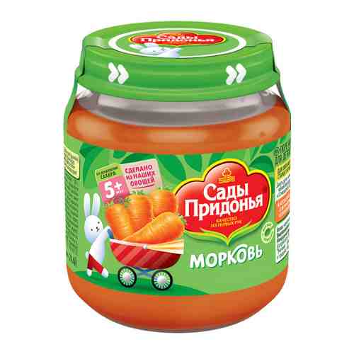 Пюре Сады Придонья морковь без сахара с 5 месяцев 120 г арт. 3320968