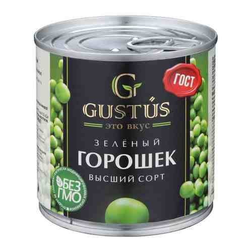 Горошек Gustus зеленый высший сорт ГОСТ 400 г арт. 3429279