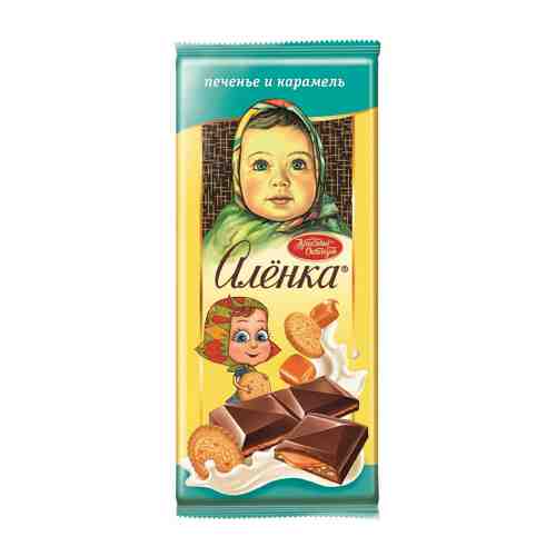 Шоколад Аленка с карамельной и молочной начинками и печеньем 87 г арт. 3484483