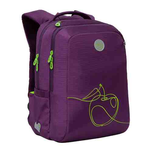 Рюкзак с анатомической спинкой Grizzly для девочки с 2 отделениями и карманом для ноутбука 13