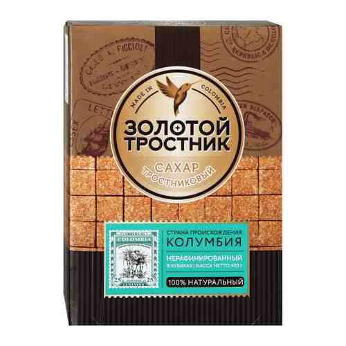 Сахар Золотой Тростник тростниковый нерафинированный в кубиках 400 г арт. 3296349