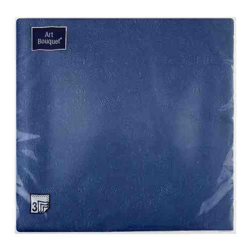 Салфетки бумажные Art Bouquet Барокко благородный синий с теснением 3 слоя 33х33 см 16 штук арт. 3506651