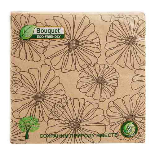 Салфетки бумажные Bouquet eco-friendly Ромашки 2 слоя 33х33 см 25 штук арт. 3435633