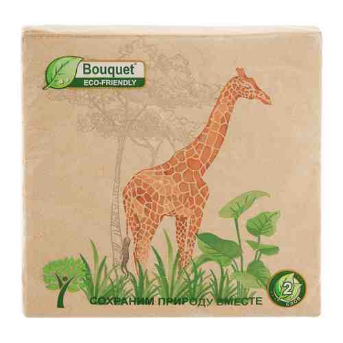 Салфетки бумажные Bouquet eco-friendly Жираф 2 слоя 33х33 см 25 штук арт. 3435618