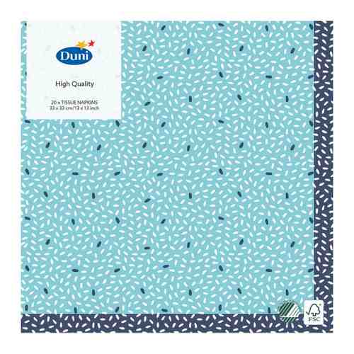 Салфетки бумажные Duni Rice Blue 3 слоя 33х33 см 20 штук арт. 3404358