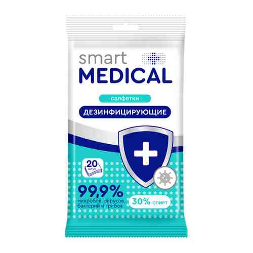 Влажные салфетки Smart medical дезинфицирующие 20 штук арт. 3512738