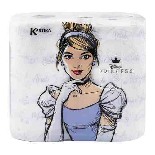 Полотенца бумажные World Cart Принцессы Disney 3-слойные 2 рулона арт. 3511608