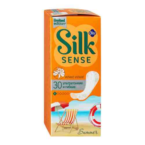Прокладки ежедневные Silk Sense Ola! Light тонкие стринг-мультиформ с ароматом Иланг-Иланга 30 штук арт. 3521972