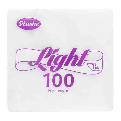 Салфетки бумажные Plushe Light белые 1 слой 90 штук арт. 3444195