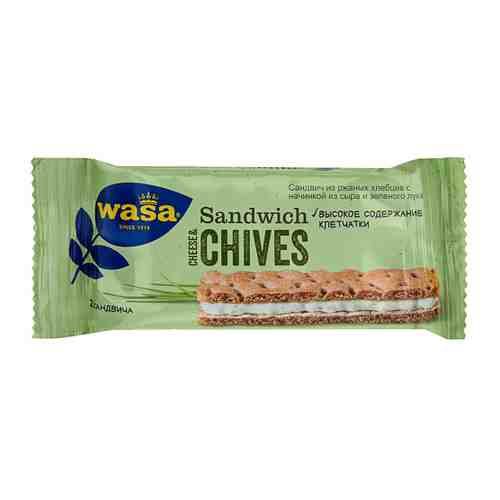 Сандвич из ржаных хлебцев Wasa Cheese Chives с начинкой из сыра и зеленого лука 37 г арт. 3398328
