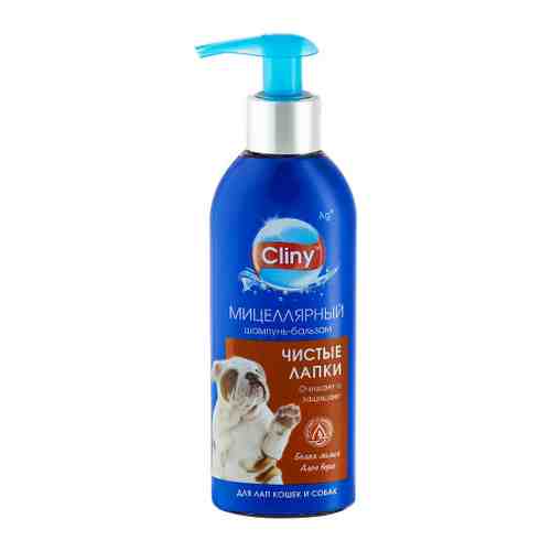 Шампунь-бальзам Cliny чистые лапки для лап для собак и кошек 200 мл арт. 3452647