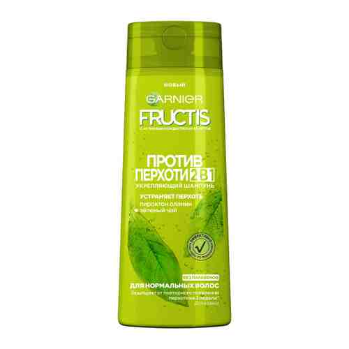 Шампунь для волос Fructis Garnier Против перхоти 2в1 с зеленым чаем и пироктон оламином для всех типов волос 250 мл арт. 3449916