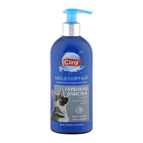 Шампунь-кондиционер Cliny глубокая очистка для собак и кошек 300 мл арт. 3452649