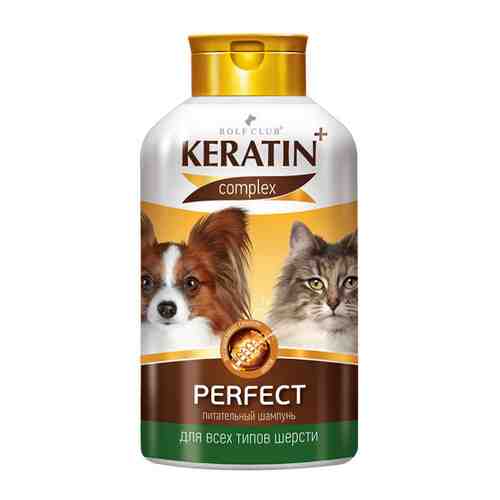 Шампунь RolfClub 3D Keratin + Perfect для всех типов шерсти кошек и собак 400 мл арт. 3452334