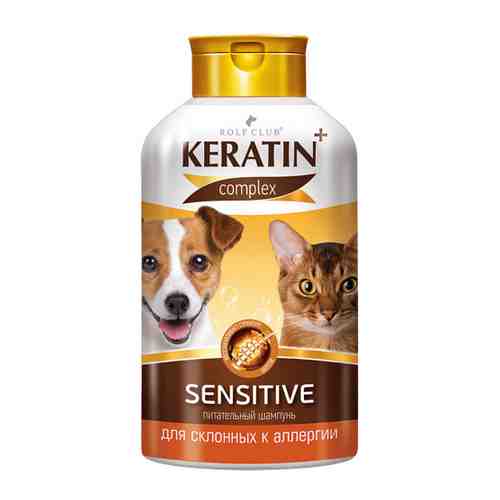 Шампунь RolfClub 3D Keratin + Sensitive для склонных к аллергии кошек и собак 400 мл арт. 3452335