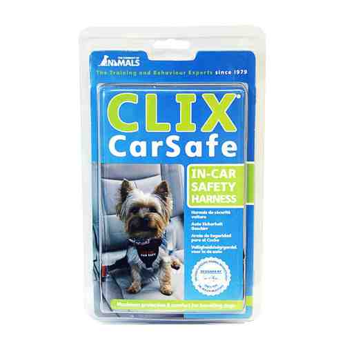 Шлейка Coa CLIX CarSafe автомобильная с ремнем безопасности черная для собак размер L 75-95 см арт. 3460164