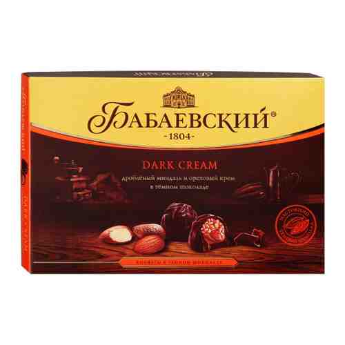 Набор шоколадный Бабаевский Dark cream дробленый миндаль и ореховый крем в темном шоколаде 200 г арт. 3341276