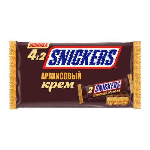 Батончик Snickers шоколадный Арахисовый крем 4 штуки по 36.5 г арт. 3431533