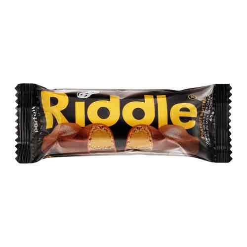 Батончик Riddle вафельный с арахисовой пастой и шоколадным кремом в молочном шоколаде 45 г арт. 3516153