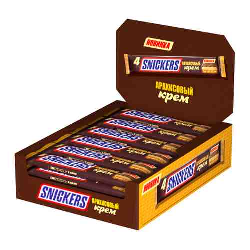 Батончик Snickers шоколадный Арахисовый крем 32 штуки по 73 г арт. 3431534
