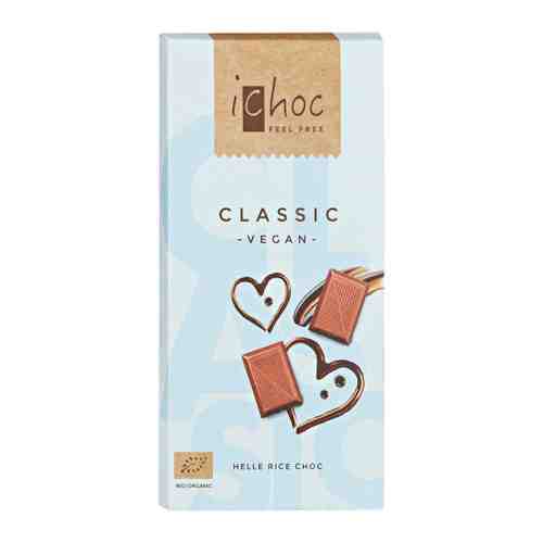 Шоколад iChoc Organic веганский на рисовом молоке 37% какао 80 г арт. 3381409
