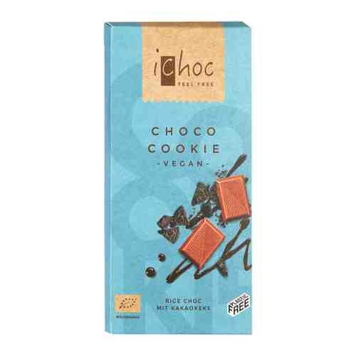 Шоколад iChoc Organic веганский на рисовом молоке с шоколадным печеньем 80 г арт. 3381413