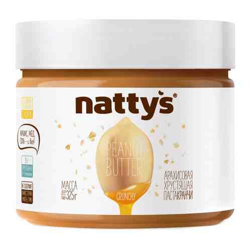 Паста Nattys Crunchy арахисовая с кусочками арахиса и мёдом 325 г арт. 3376124