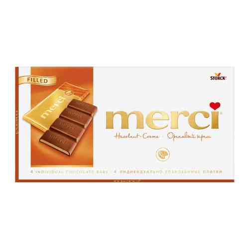 Шоколад Merci молочный ореховый крем 112 г арт. 3410882