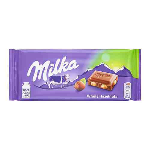 Шоколад Milka молочный Цельный лесной орех 100 г арт. 3405107