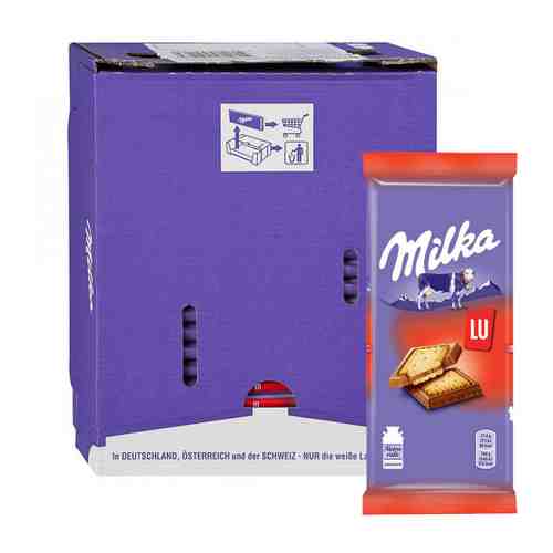 Шоколад Milka молочный с печеньем LU 18 штук по 87 г арт. 3403759