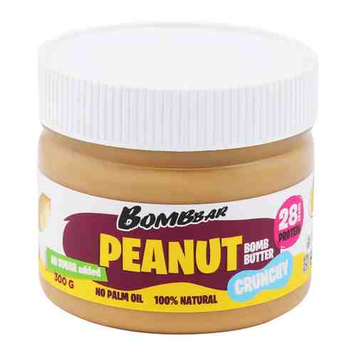 Паста Bombbar Peanut bomb butter натуральная арахисовая хрустящая 300 г арт. 3372314