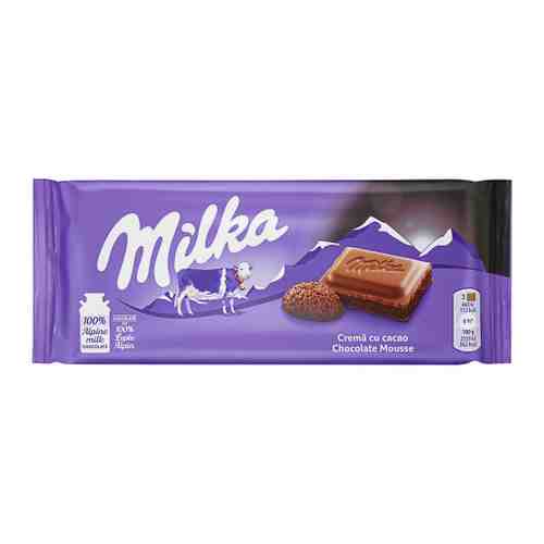 Шоколад Milka молочный с шоколадным муссом и какао 100 г арт. 3405105