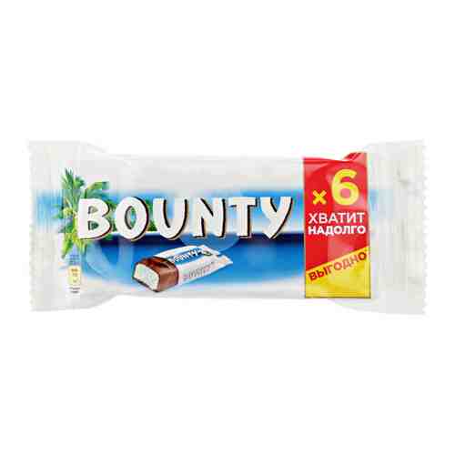 Батончик Bounty шоколадный 6 штук по 27.5 г арт. 3431540