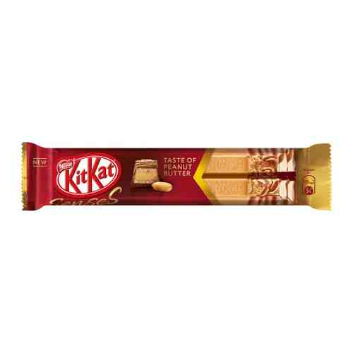 Шоколад KitKat Senses Taste of Peanut Butter молочный и белый с хрустящей вафлей 44 г арт. 3517051