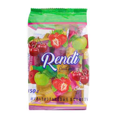 Конфеты Rendi мультизлаковые Fruit mix со вкусом клубники вишни яблока 150 г арт. 3382408