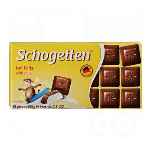 Шоколад Schogetten for Kids с молочной начинкой 100 г арт. 3371492