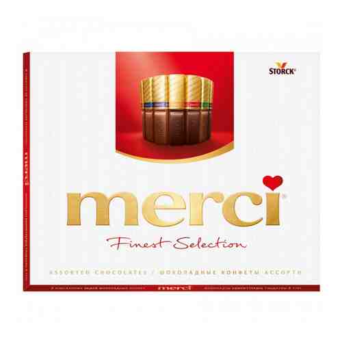 Конфеты Merci Storck шоколадные Ассорти 8 видов шоколада 250 г арт. 3075519