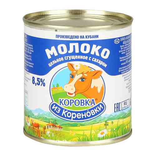 Молоко Коровка из Кореновки сгущенное цельное с сахаром ГОСТ 8.5% 380 г арт. 3312730