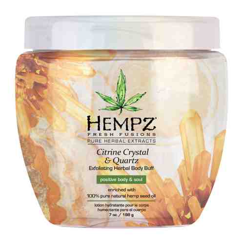 Скраб для тела Hempz с мерцающим эффектом Желтый Кварц Citrine Crystal & Quartz Herbal Body Buff 198 г арт. 3496423