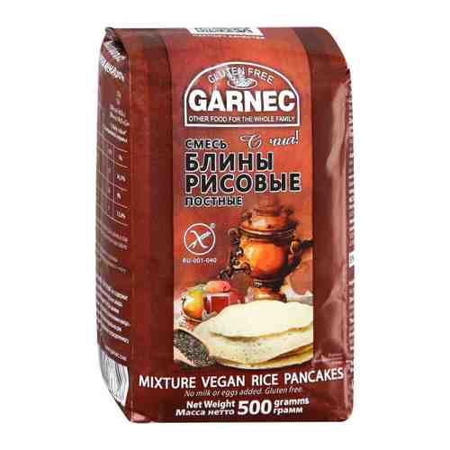 Смесь для выпечки Garnec Блины рисовые постные без глютена 500 г арт. 3390852