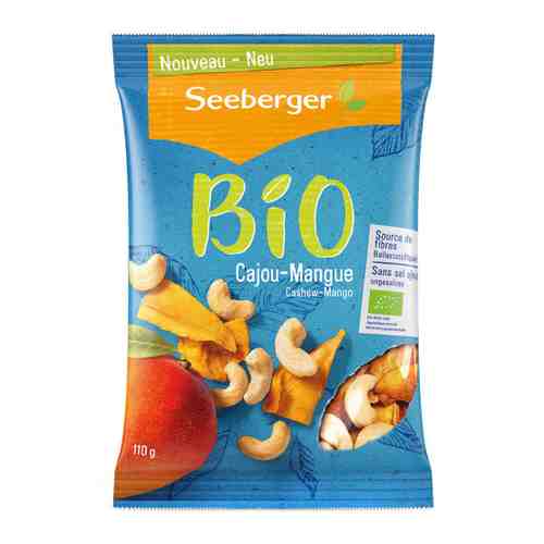 Смесь Seeberger Cashew and Mango BIO обжаренных ядер кешью и сушеного манго 110 г арт. 3459836