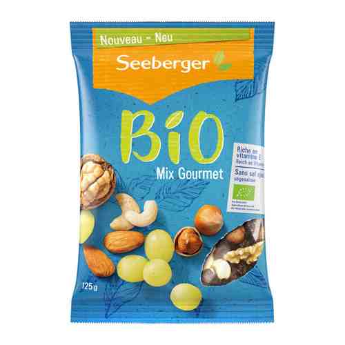 Смесь Seeberger Mix Gourmet BIO обжаренных орехов и изюма 125 г арт. 3459833