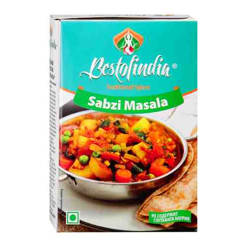 Смесь специй Bestofindia для овощей Sabzi Masala натуральная без соли 100 г арт. 3433106