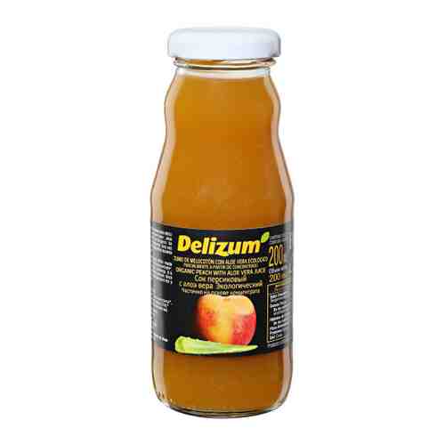 Сок Delizum Bio Peach & Aloe Juice Персик Алоэ вера 0.2 л арт. 3492663