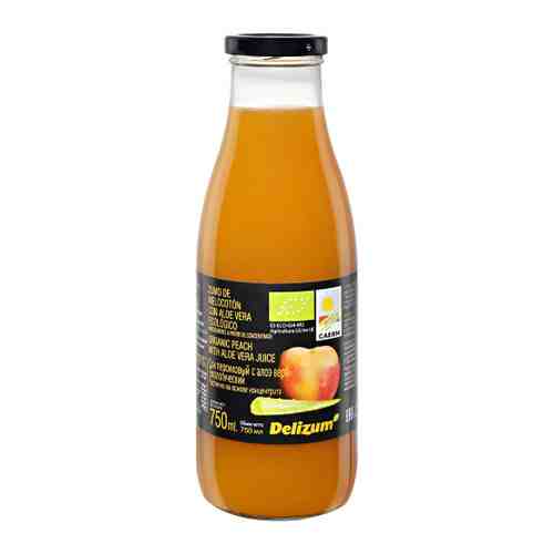 Сок Delizum Bio Peach & Aloe Juice Персик Алоэ вера 0.75 л арт. 3492660
