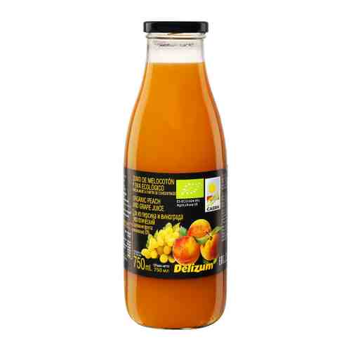 Сок Delizum Bio Peach & Grape Juice Персик Виноград 0.75 л арт. 3492656