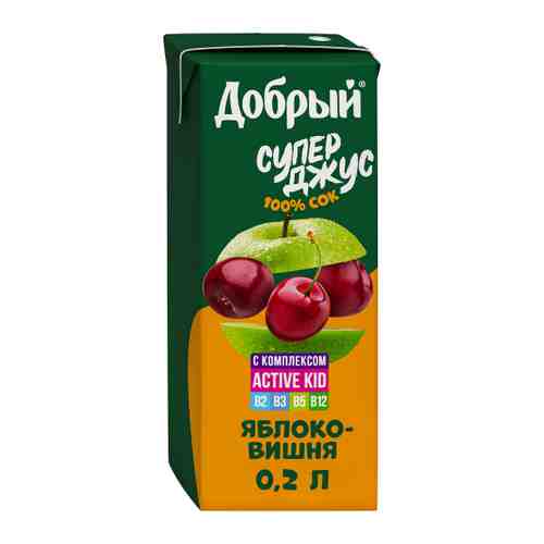 Сок Добрый яблоко вишня обогащенный витаминным комплексом 200 мл арт. 3478014