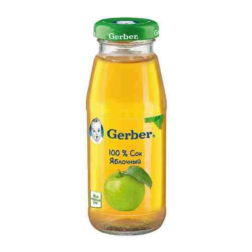 Сок Gerber яблоко восстановленный без сахара с 4 месяцев 175 мл арт. 3073559
