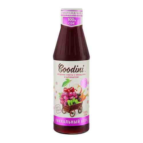 Сок Goodini Ягодно-овощная смесь со шпинатом восстановленный 0.75 л арт. 3480729